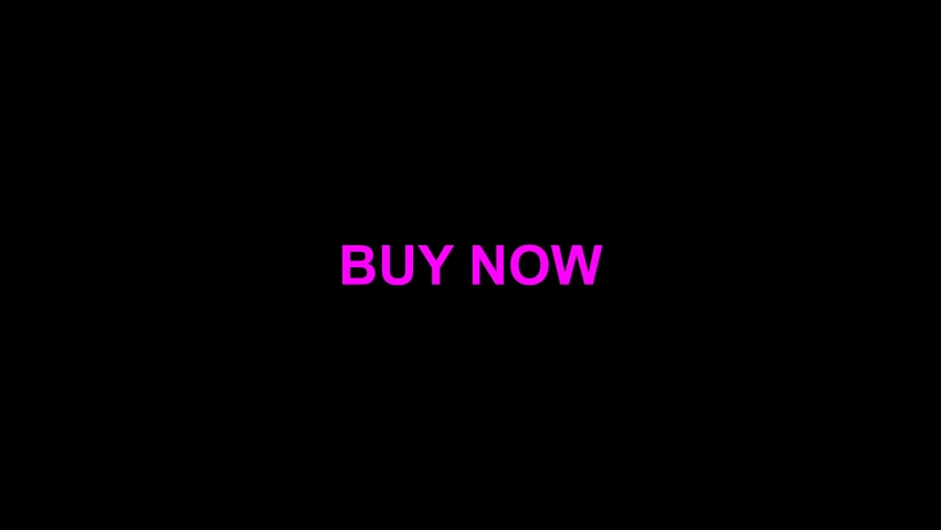 Glowing neon on Buy now word on black background. 4K Video motion graphic animation. | Shutterstock HD Video #1097244745