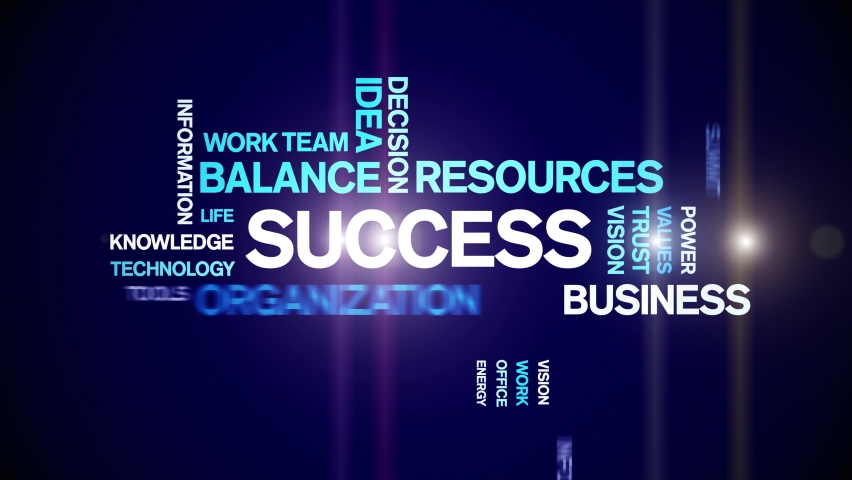 Success Animated tag word cloud,text design animation kinetic typography seamless loop.  | Shutterstock HD Video #1097247811