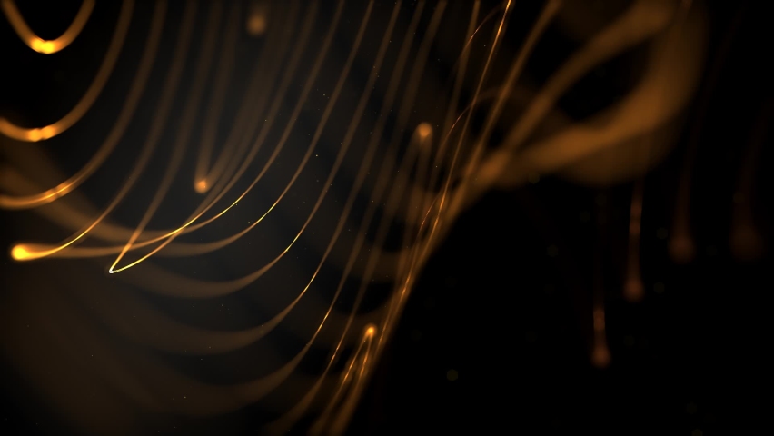 Awards Lines Loop Background. Loop Backgrounds this is luxury gold lines and glitter particles background . Royalty-Free Stock Footage #1097248401