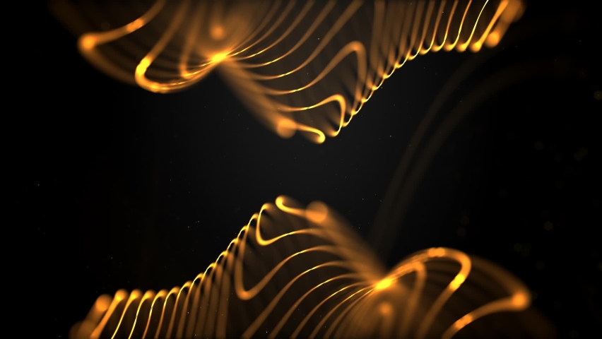 Awards Lines Loop Background. Loop Backgrounds this is luxury gold lines and glitter particles background . Royalty-Free Stock Footage #1097248413