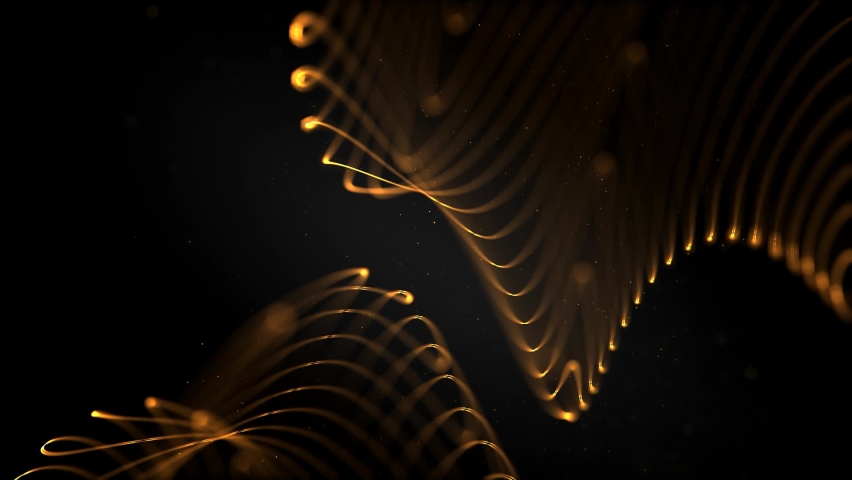 Awards Lines Loop Background. Loop Backgrounds this is luxury gold lines and glitter particles background . Royalty-Free Stock Footage #1097248415