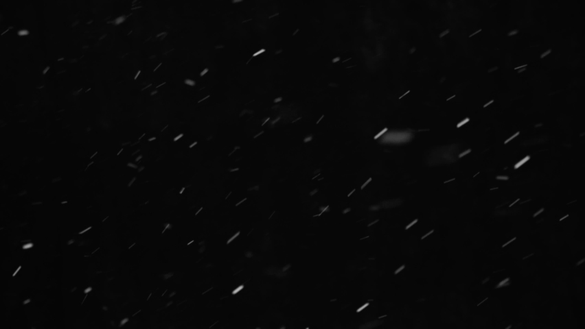 Natural real snow footage on black background isolated, using for overlay effect. | Shutterstock HD Video #1097250423