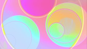video screensaver with moving circles in a light theme. animated colorful background in Full HD for video presentations, social networks, video editing, and promo video. footage