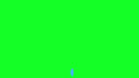 Cartoon water bubbles animation on a green background. Water bubbles animation with key color. Chroma key. 4K video