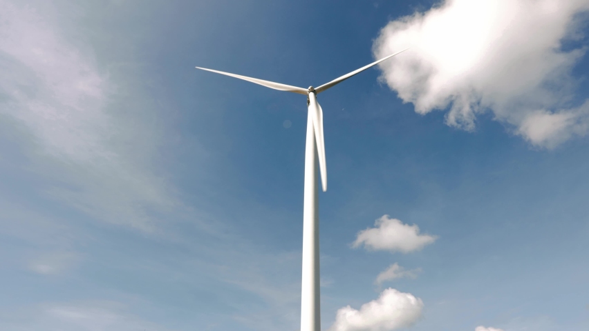 4k time lapse close-up of clean and renewable wind farm,modern electric industrial kinetic energy conversion environmental protection innovation ecology generator wind turbine | Shutterstock HD Video #1097278991