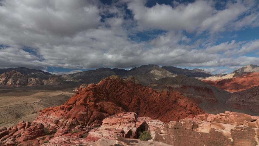 TimeLapse taken in Las Vegas Nature. Rocky Red Mountains. | Shutterstock HD Video #1097301429