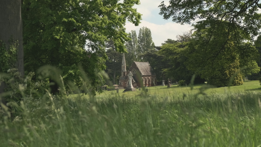 Idilic Rural Chapel in the Countryside on a Summer Day Royalty-Free Stock Footage #1097302391