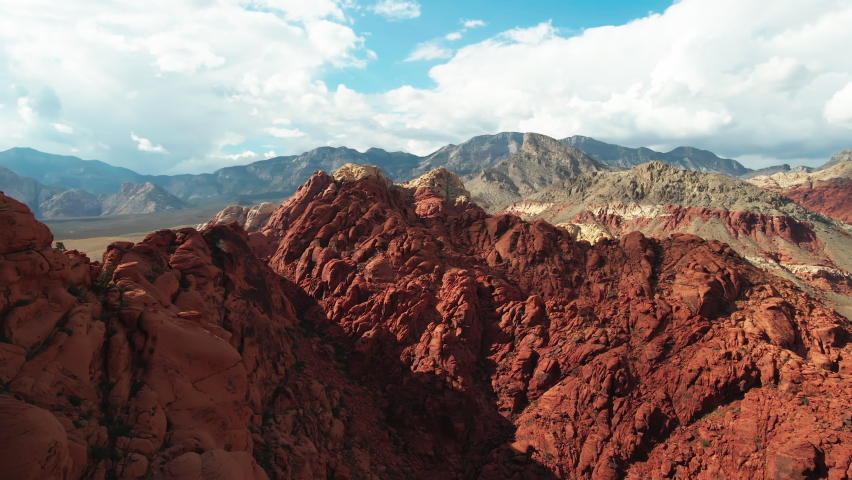 Rocky red mountains near Las Vegas. | Shutterstock HD Video #1097302845