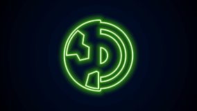 Glowing neon line Earth core structure crust icon isolated on black background. 4K Video motion graphic animation. - Powered by Shutterstock - Get 15% off with code: PIKWIZARD15