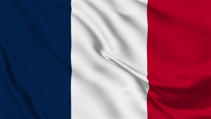  Waving Fabric Texture of the Flag of France, France Satin Flag Animation. Real Texture Waving Flag of the France. Closeup of France Flag. | Shutterstock HD Video #1097316651