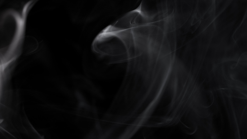 Super slow motion of white smoke texture isolated on black background. Filmed on high speed cinema camera. Royalty-Free Stock Footage #1097322665