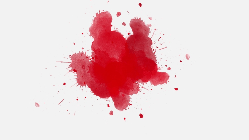 Red Ink brush stroke transition. Ink splash. Abstract ink brush blot, splat, fluid art, overlay, alpha matte composition, spreading brush stroke. ink transition splatter spreading effect.	 | Shutterstock HD Video #1097328695