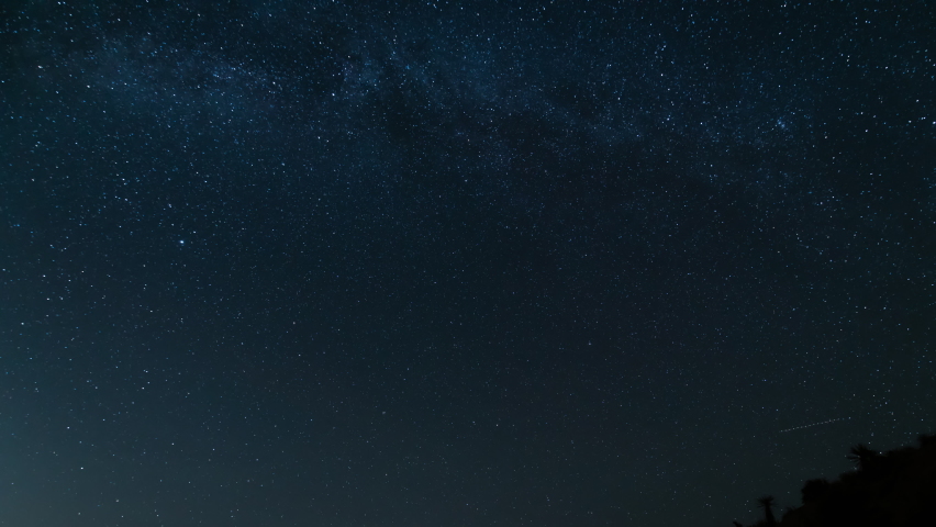Draconids Meteor Shower and Polaris North Star 15mm Northwest Sky Above Joshua Tree National Park California USA