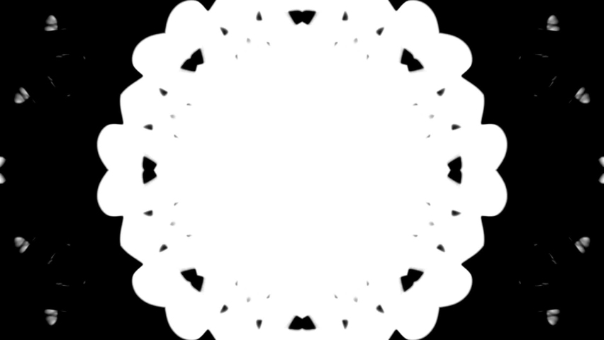 Kaleidoscope black and white luma video effect