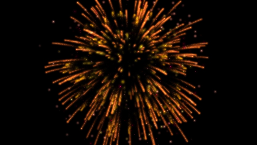 4K New year's eve fireworks celebration loop seamless of real fireworks background. abstract Multicolor golden shining glowing fireworks show with bokeh lights in the night sky.