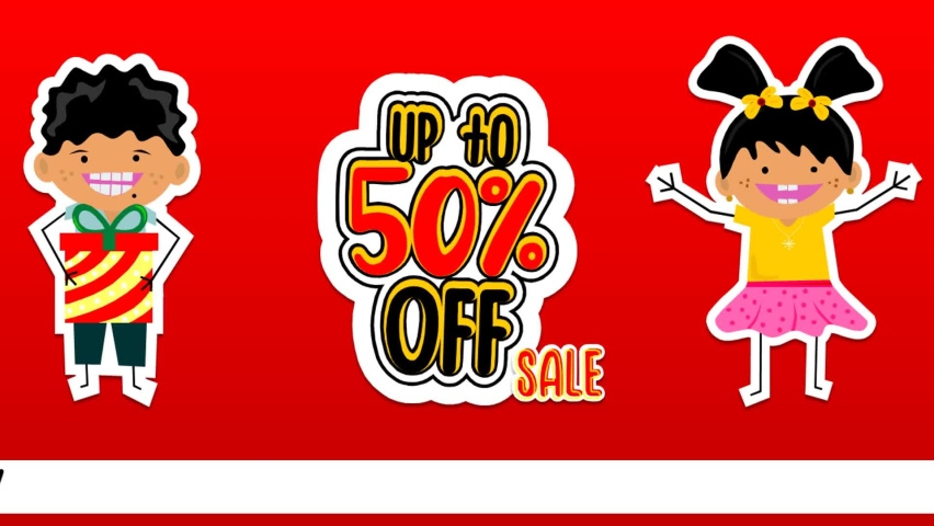 Boxing Day Sale animation, up to fifty percent off isolated on red background, can be used for Boxing Day Promotion sale and website banner | Shutterstock HD Video #1097357731