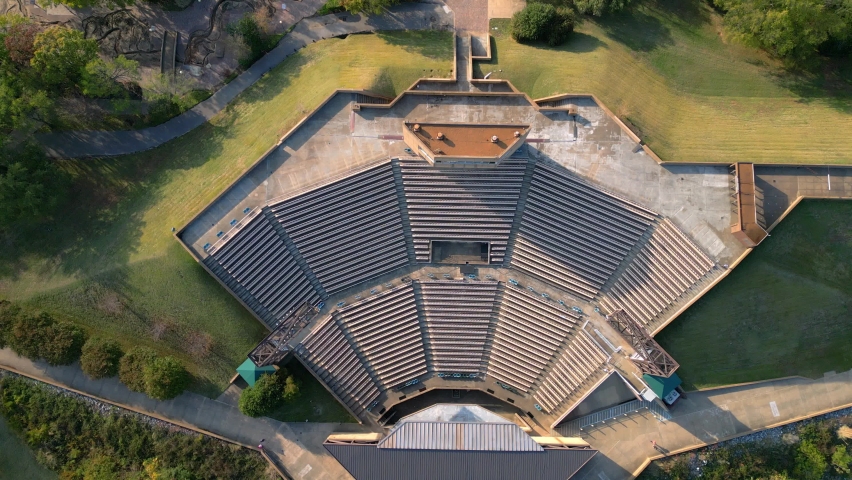 Open Air theater on Mud Island in Memphis Tennessee - aerial view
