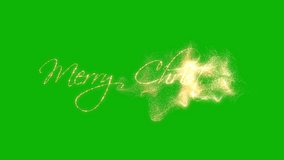 Merry Christmas Glittering 4K Text Alpha Channel Matte Green Screen Transparent - Powered by Shutterstock - Get 15% off with code: PIKWIZARD15