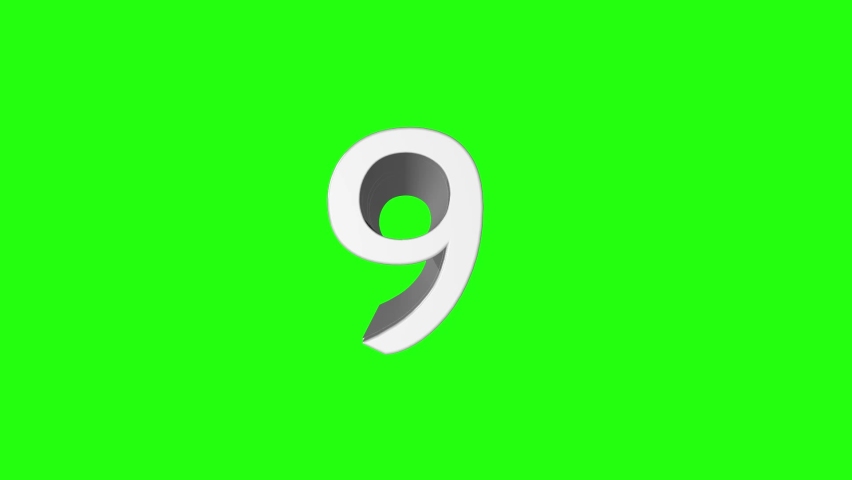 9: name and number in one; it starts with the number 9 and when turned 90 degrees it ends with the word nine. Its cool..