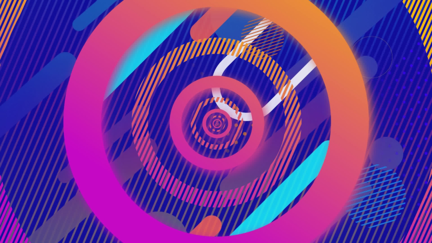 Animation of moving shapes over blue background. Abstract background, pattern and digital interface concept, digitally generated video. | Shutterstock HD Video #1097405039