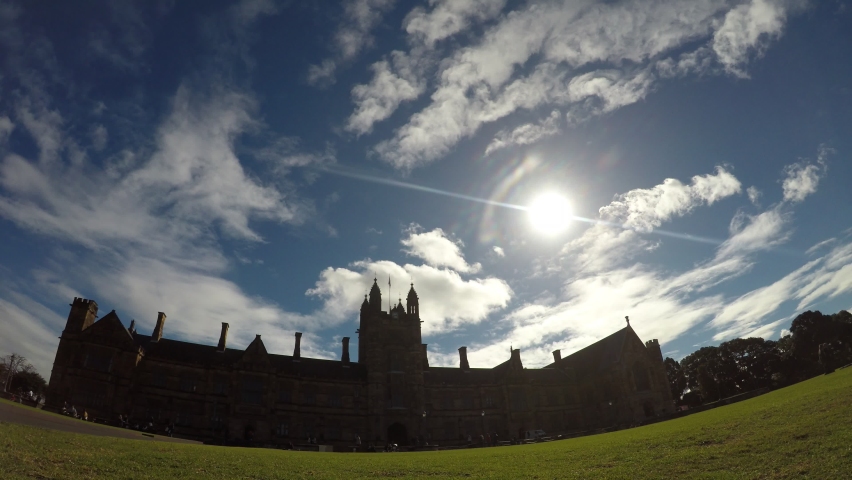University of Sydney buildings and blue sky time lapse | Shutterstock HD Video #1097406259