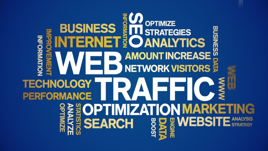 Web Traffic Animated Tag Word Cloud,Text Design Animation typography seamless loop.  | Shutterstock HD Video #1097406623