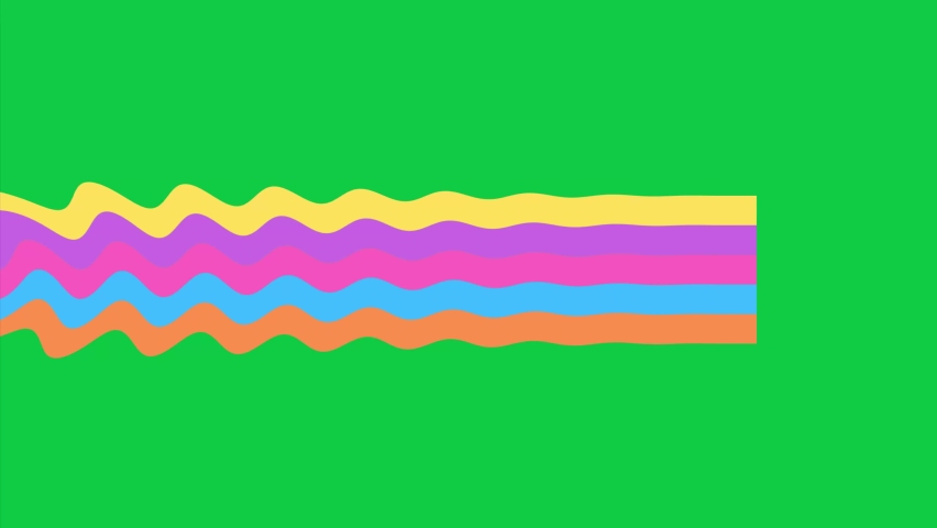 Rainbow Wave Ripple on Green Screen Royalty-Free Stock Footage #1097406697