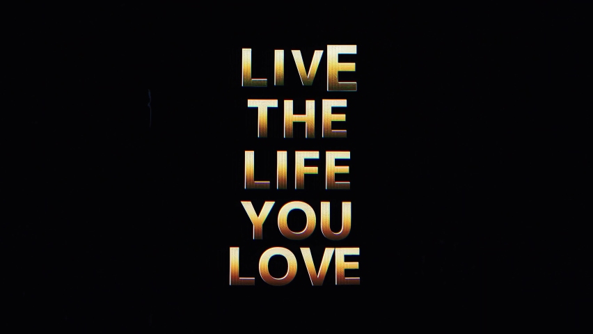 Do what makes you happy text with comic style animation with green ...