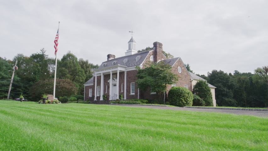 Historical plantation building in Bluffton, South Carolina in slow motion