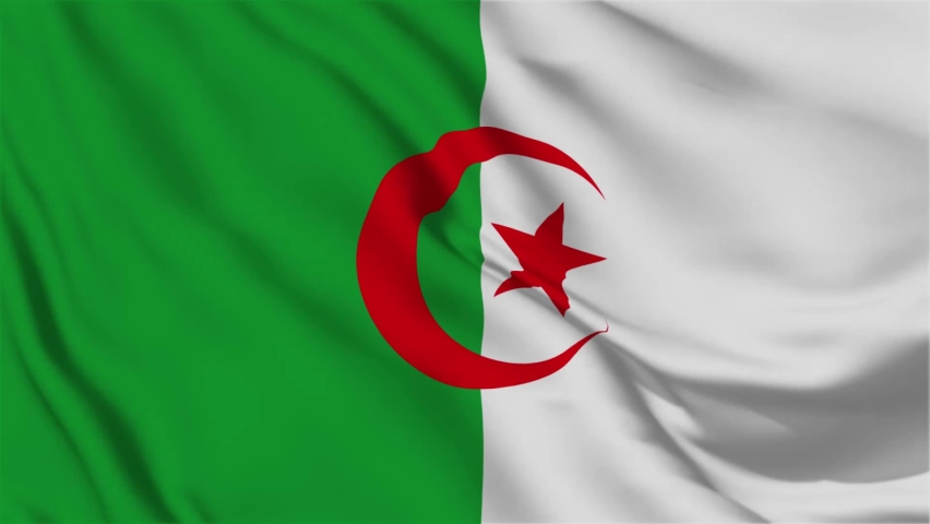 Algeria Waving Flag, Algeria Flag Closeup, Flag of Algeria Waving Animation. - Powered by Shutterstock - Get 15% off with code: PIKWIZARD15