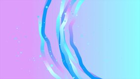 Minimal pastel abstract background with wavy stripes and dots. Seamless looping motion design. Video animation Ultra HD 4K 3840x2160