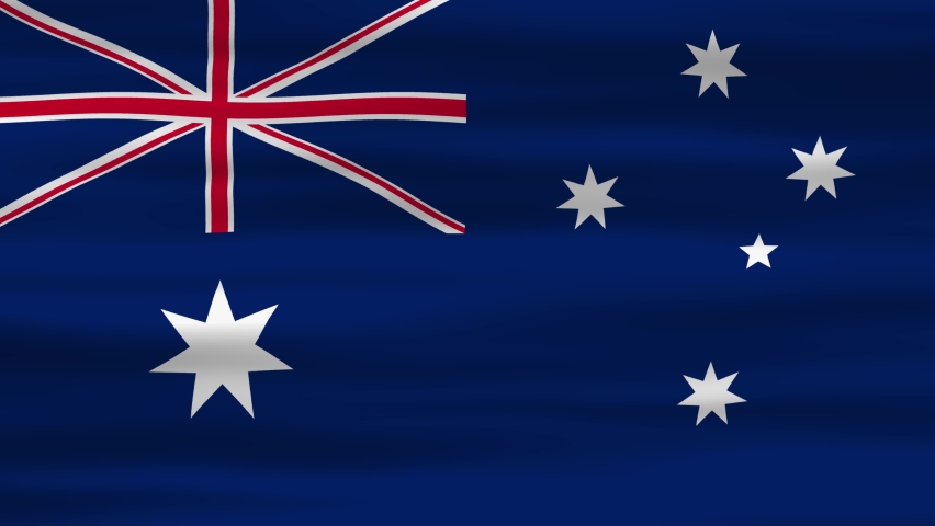 Australian flag seamless loop animation, flag waving in the wind, perfect for videos of independence day or other holidays | Shutterstock HD Video #1097467535