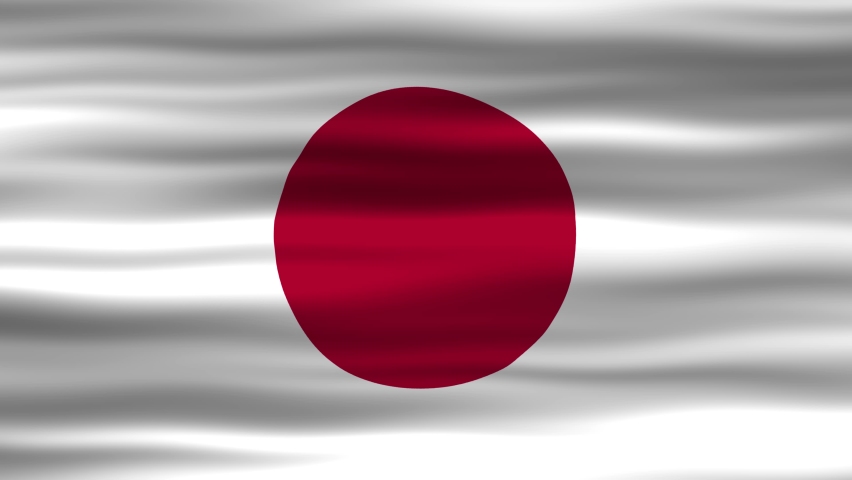 Seamless loop animation of the Japan flag, flag waving in the wind, perfect for videos of independence day or other holidays | Shutterstock HD Video #1097475815