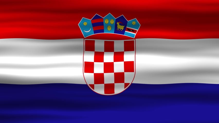 Seamless loop animation of the Croatia flag, flag waving in the wind, perfect for videos of independence day or other holidays | Shutterstock HD Video #1097475825