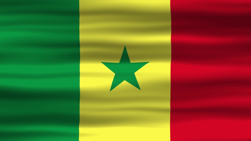 Seamless loop animation of the Senegal flag, flag waving in the wind, perfect for videos of independence day or other holidays | Shutterstock HD Video #1097475827