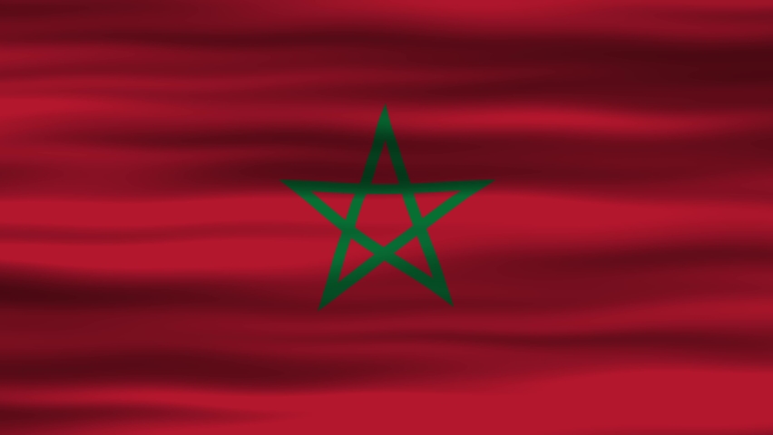 Seamless loop animation of the Morocco flag, flag waving in the wind, perfect for videos of independence day or other holidays | Shutterstock HD Video #1097475829