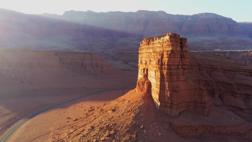 Amazing landscape in the desert of Arizona - aerial view