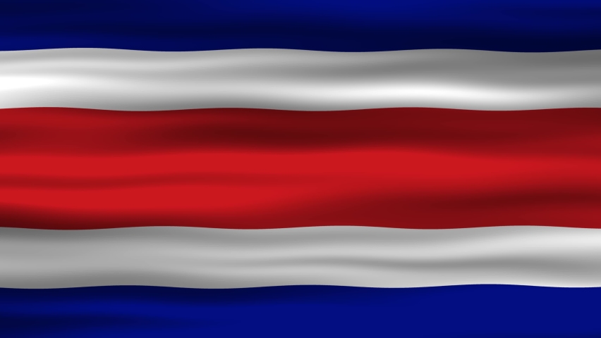 Seamless loop animation of the Costa Rica flag, flag waving in the wind, perfect for videos of independence day or other holidays | Shutterstock HD Video #1097499907