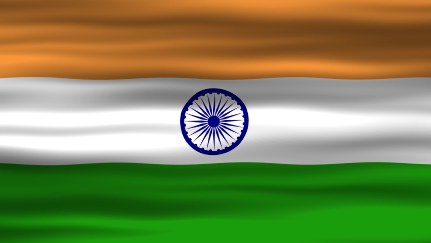 Seamless loop animation of the India flag, flag waving in the wind, perfect for videos of independence day or other holidays | Shutterstock HD Video #1097499923