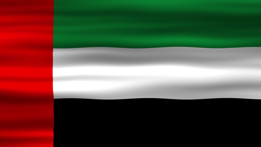 Seamless loop animation of the UAE flag, flag waving in the wind, perfect for videos of independence day or other holidays | Shutterstock HD Video #1097499927