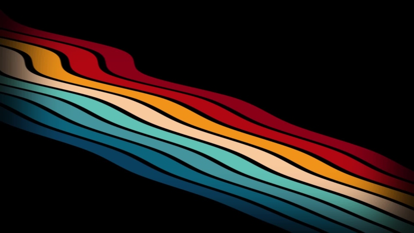 Vintage retro banner background animation. 70s Animation Background ...