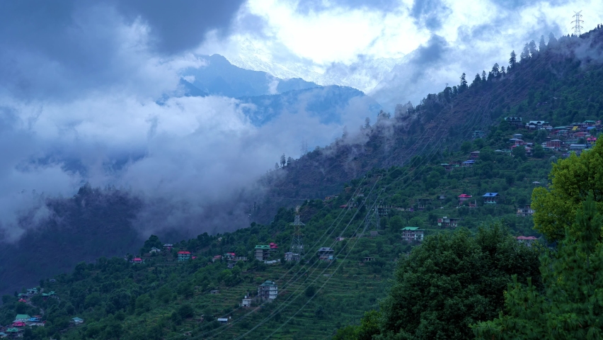 Sarahan clouds movement, Himachal, India | Shutterstock HD Video #1097517737