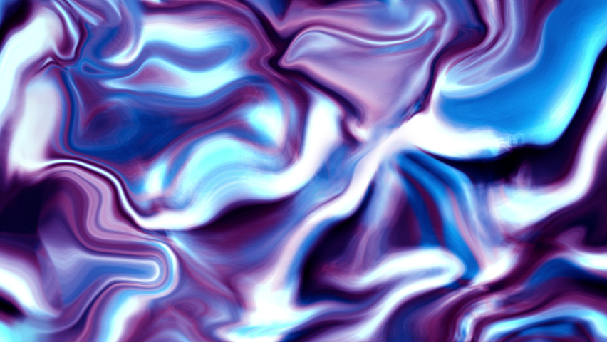 Holographic fluid animation. Seamless futuristic stock background in 4k. Abstract video to add design, post, story, web banner. Loop Dark blue-violet waves and streaks. | Shutterstock HD Video #1097521553