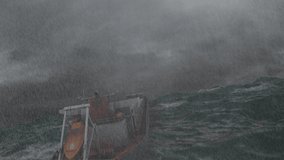 Cargo ship with containers in stormy sea with
Rain and lightnings with high waves, freight shipping concept
 - Powered by Shutterstock - Get 15% off with code: PIKWIZARD15