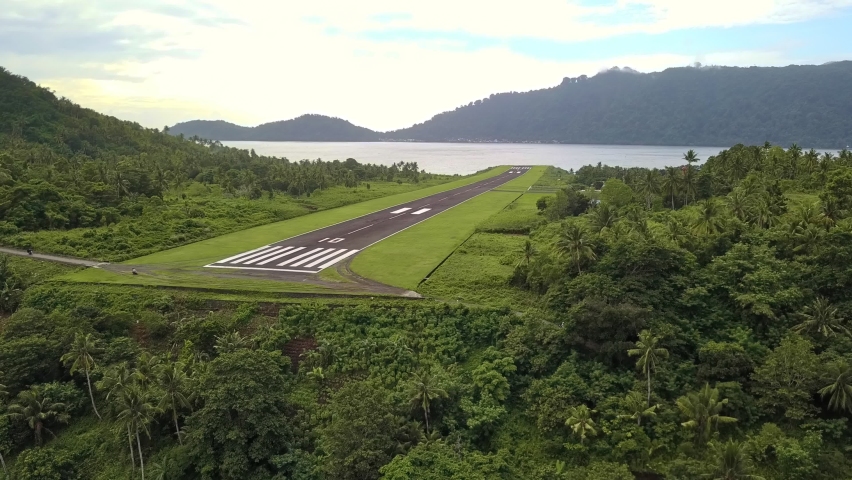 Airport of Banda Neira, Moluccas Islands, indonesia