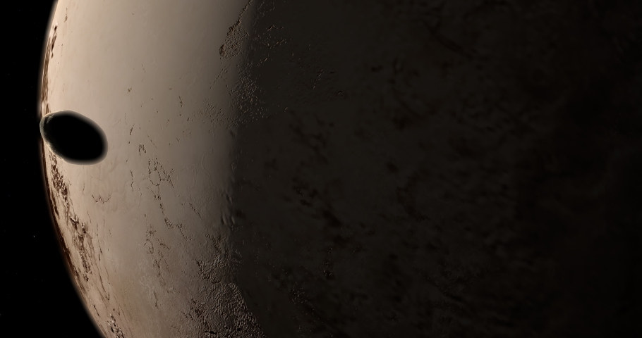 Styx orbiting near Pluto planet | Shutterstock HD Video #1097600553