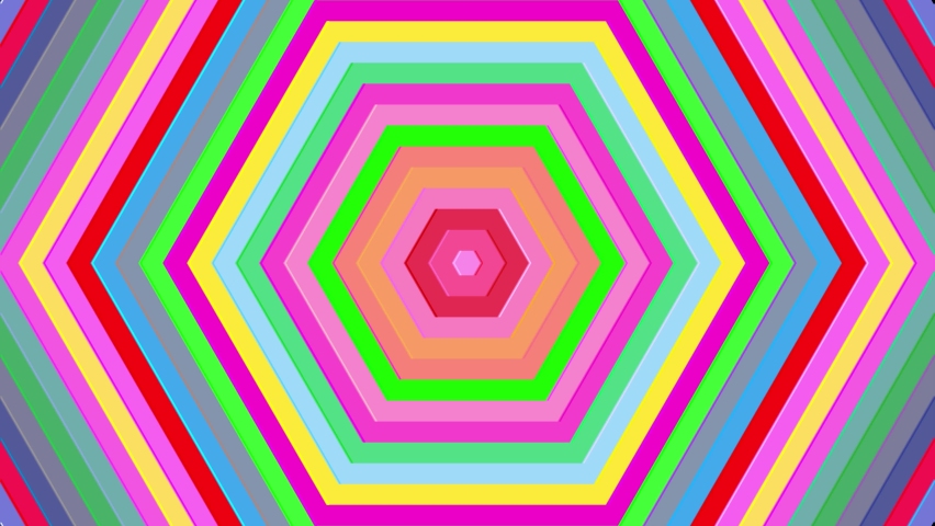 Geometric, abstract, animated, vivid  striped background.