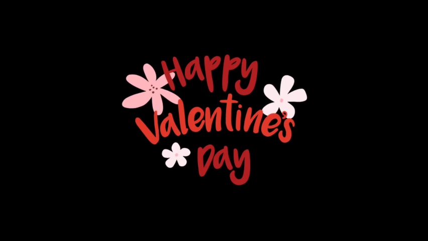 Happy valentine day text animation suitable for year-end templates, new year content, December holidays | Shutterstock HD Video #1097609645