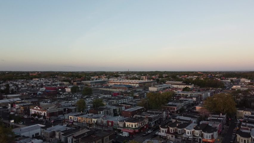 Drone footage of Philadelphia, Pennsylvania