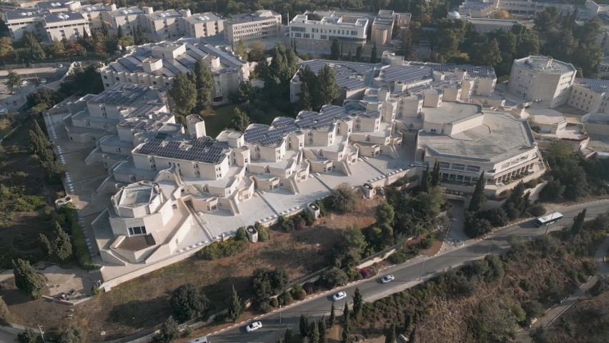 Aerial shot of The Hebrew University of Jerusalem in Israel